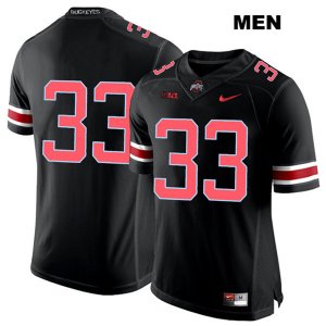 Men's NCAA Ohio State Buckeyes Master Teague #33 College Stitched No Name Authentic Nike Red Number Black Football Jersey RU20X73FC